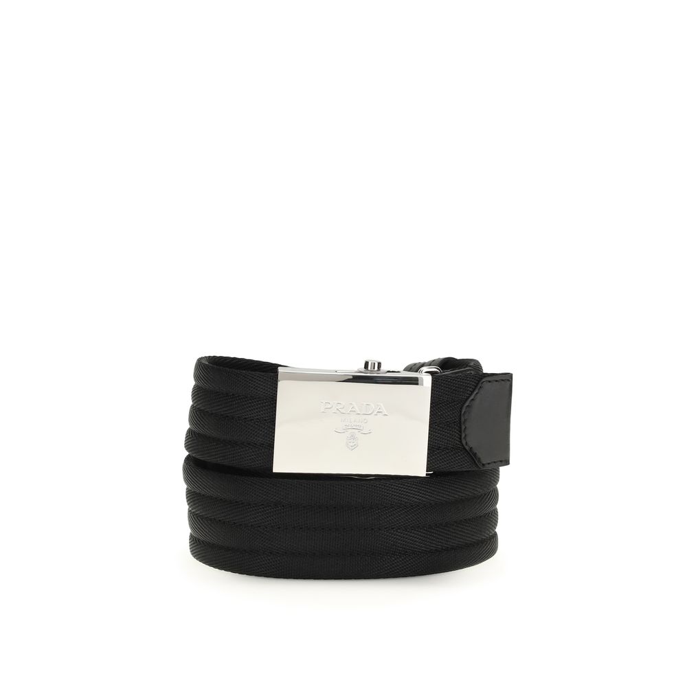 Black Polyester Thin Belt