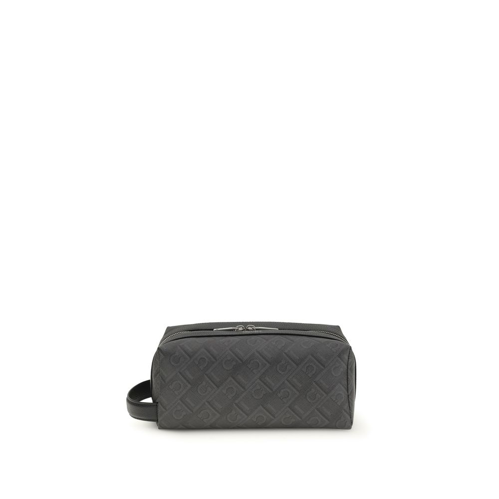 Ferragamo Black Calf Leather Bos Taurus Other Accessories - Men