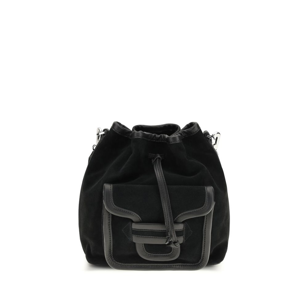 Black Calf Leather Bos Taurus Backet Bag