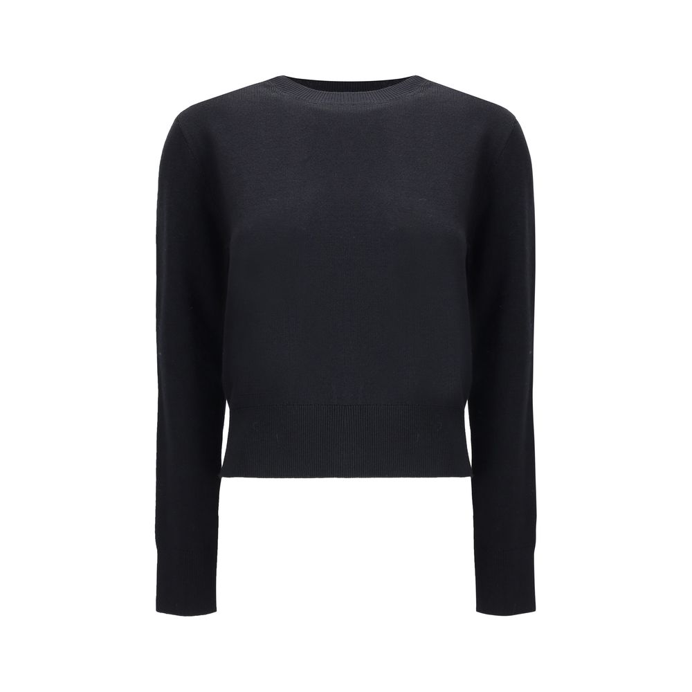 Black Merino Wool Sweatshirt