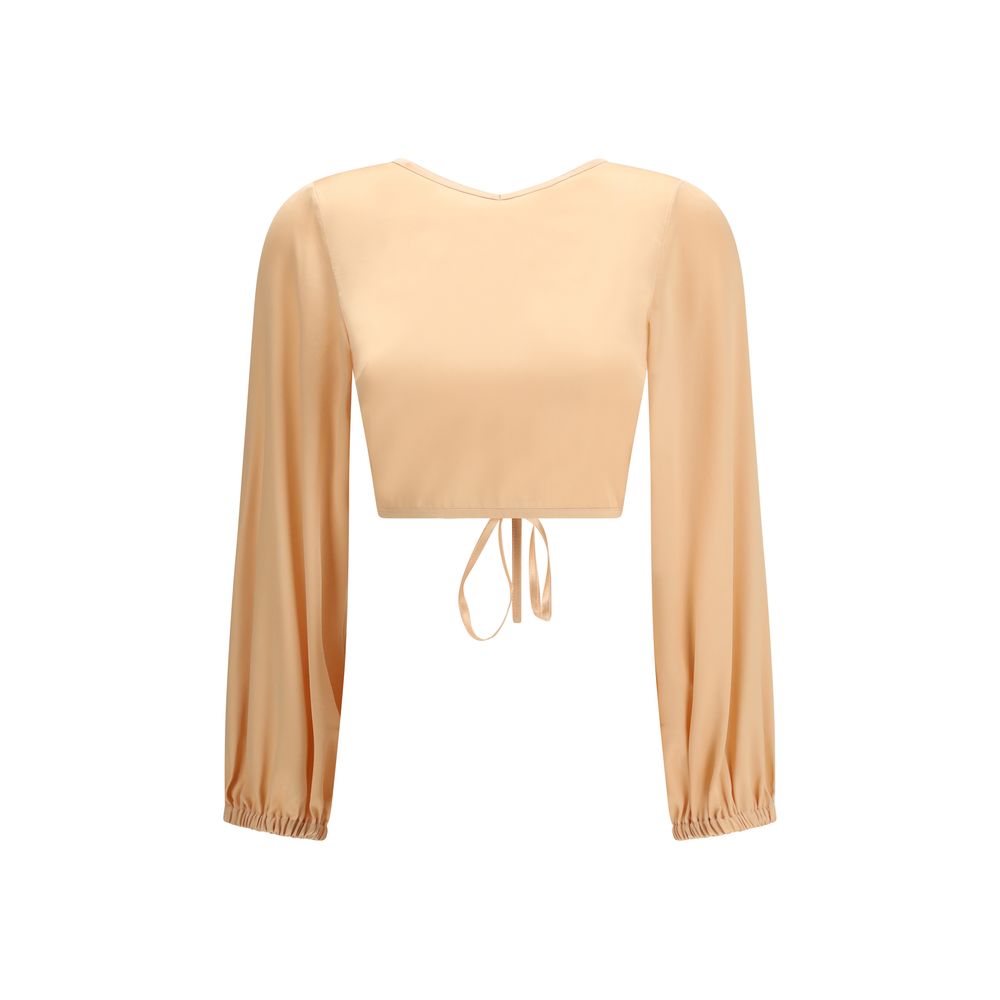Orange Silk Blouse