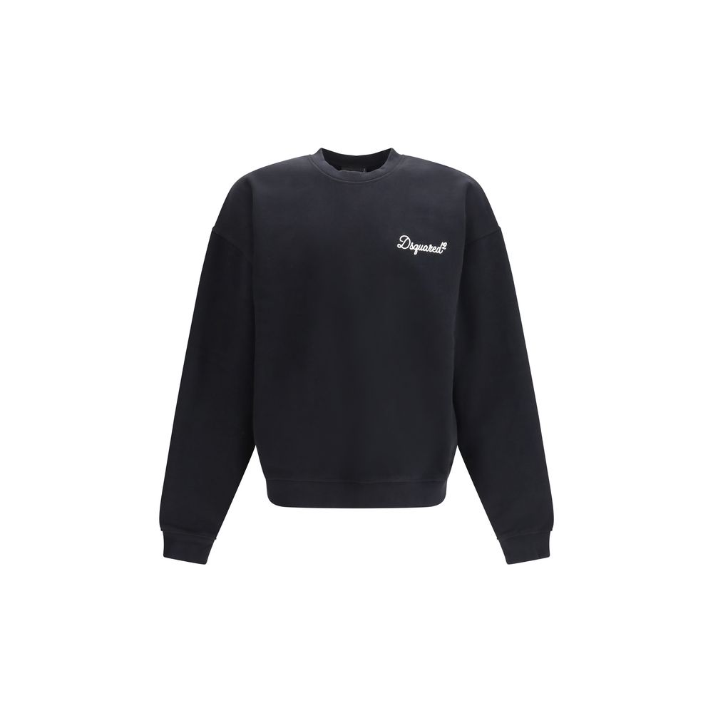 Black Cotton Sweatshirt