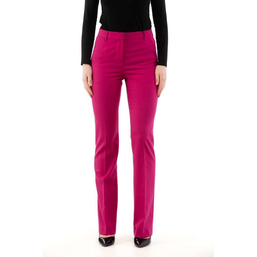 Pink Polyester Dress Pants