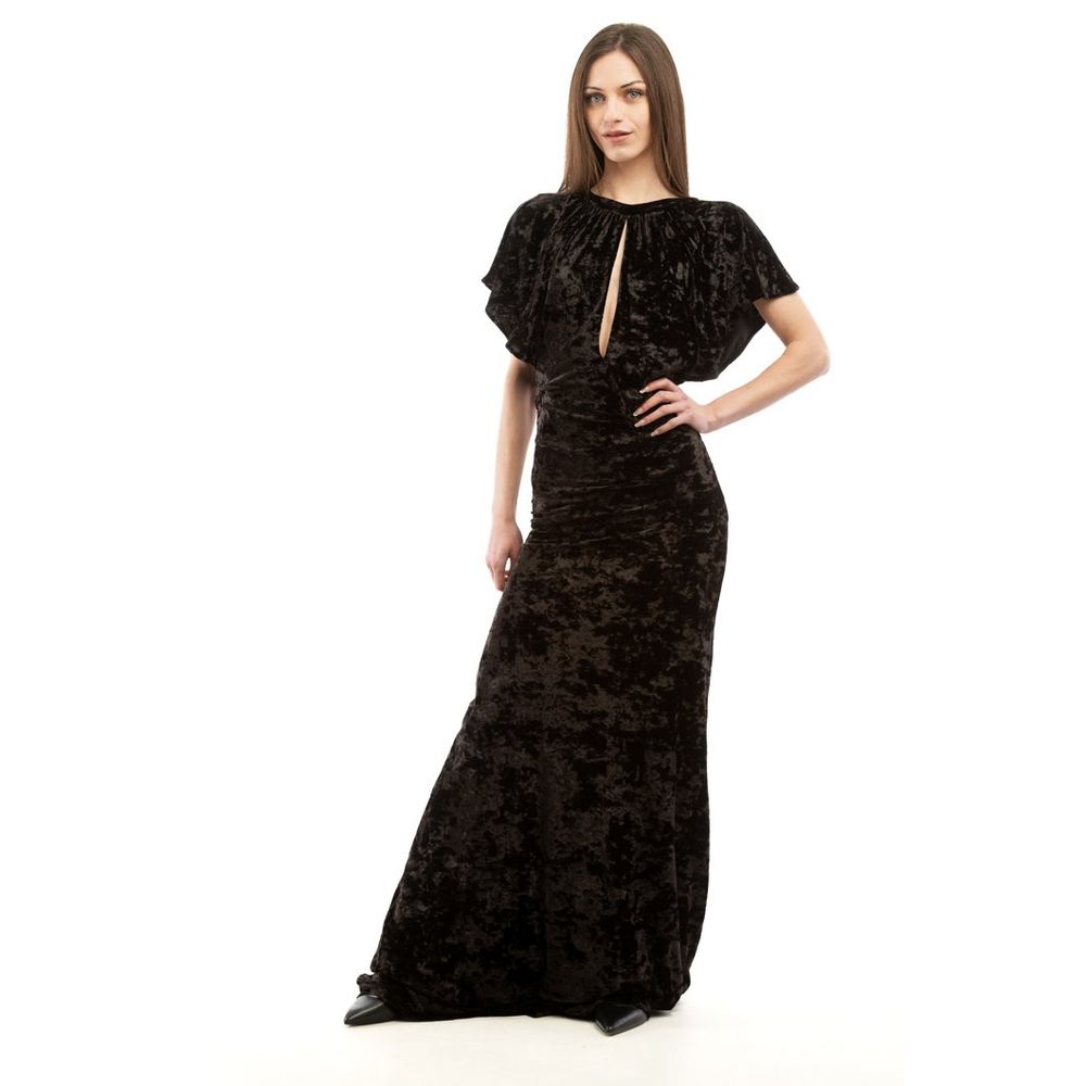 Black Polyester Casual Dress