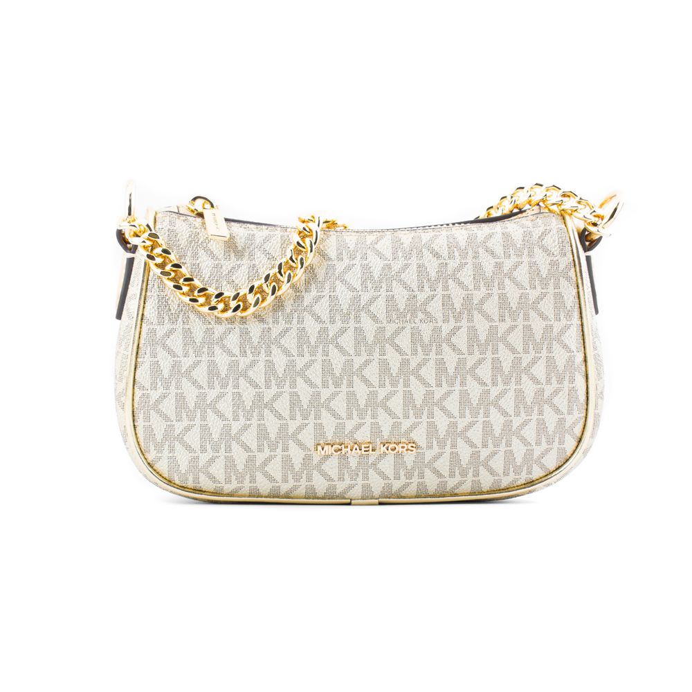 Gold Canvas Shoulder Bag