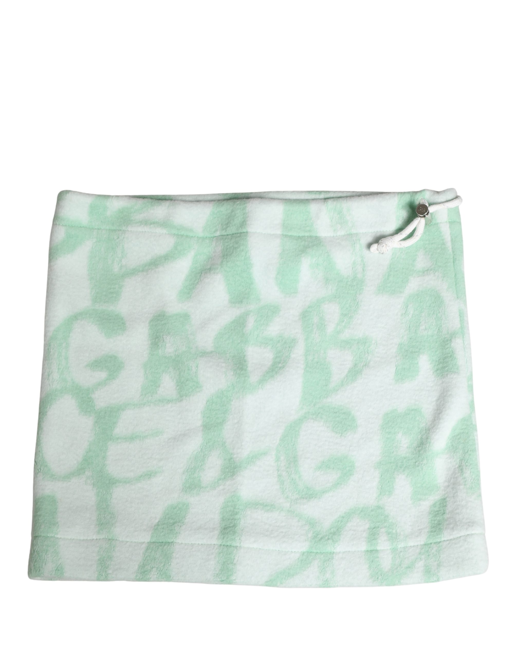 Men White Logo Print Nylon Neck Warmer Hat