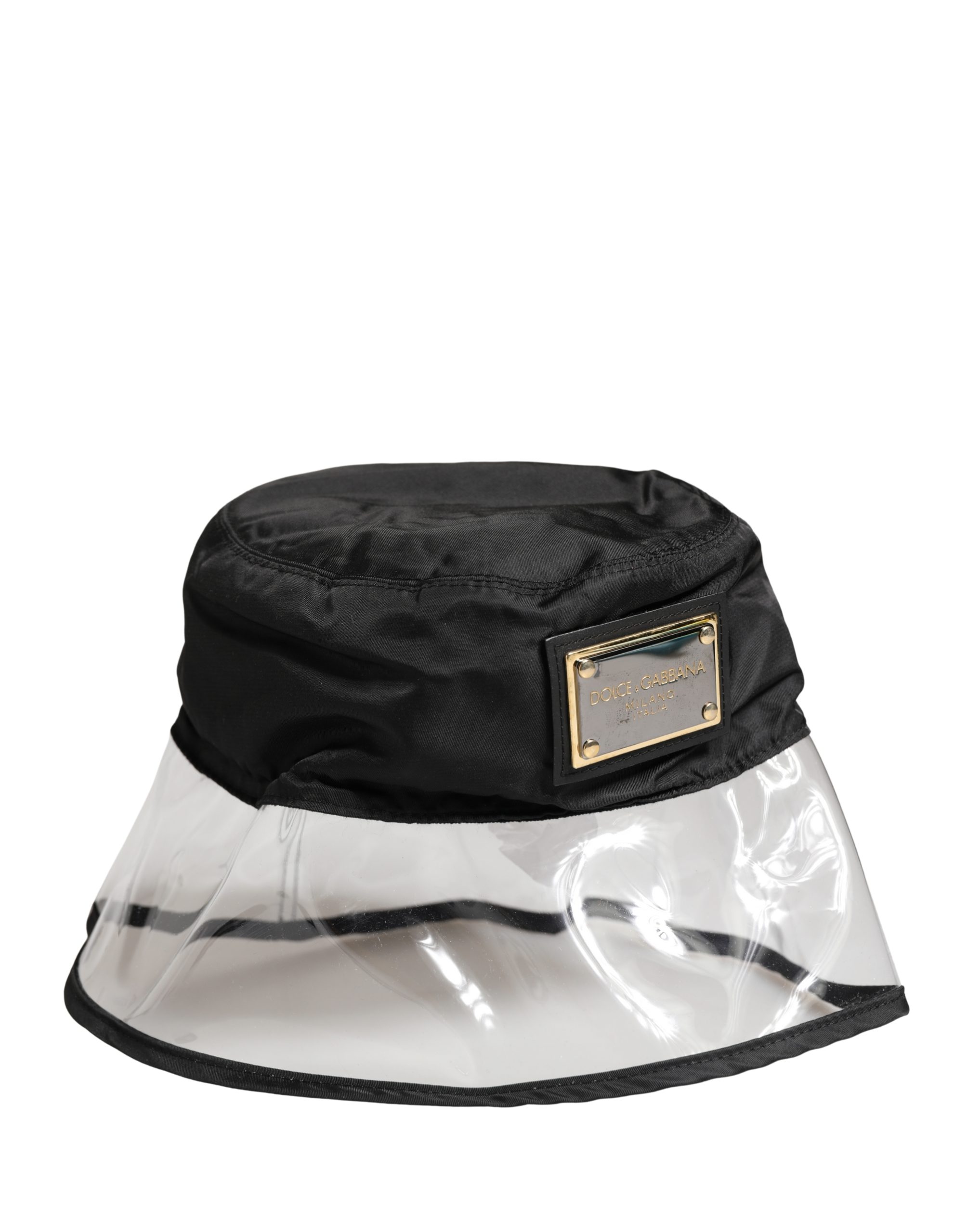 Men Black Plastic Fisherman Bucket Capello Hat