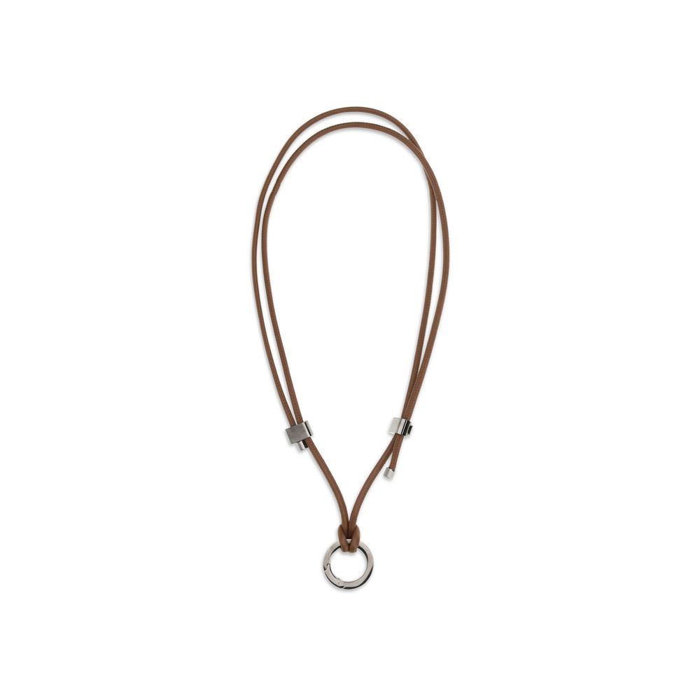Brown Calf Leather Bos Taurus Necklace