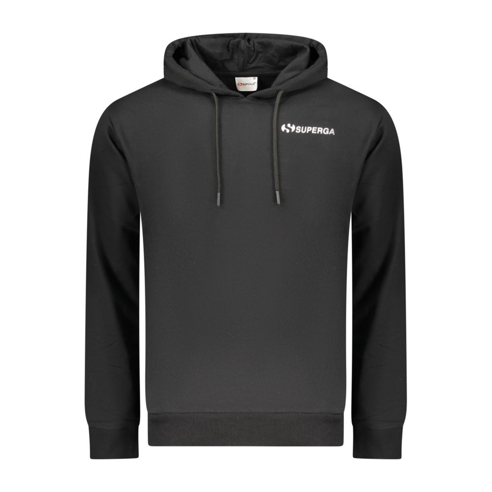 Black Cotton Men's Hoodie