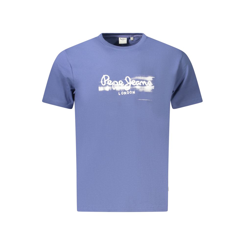\"Blue Cotton Men T-Shirt\"