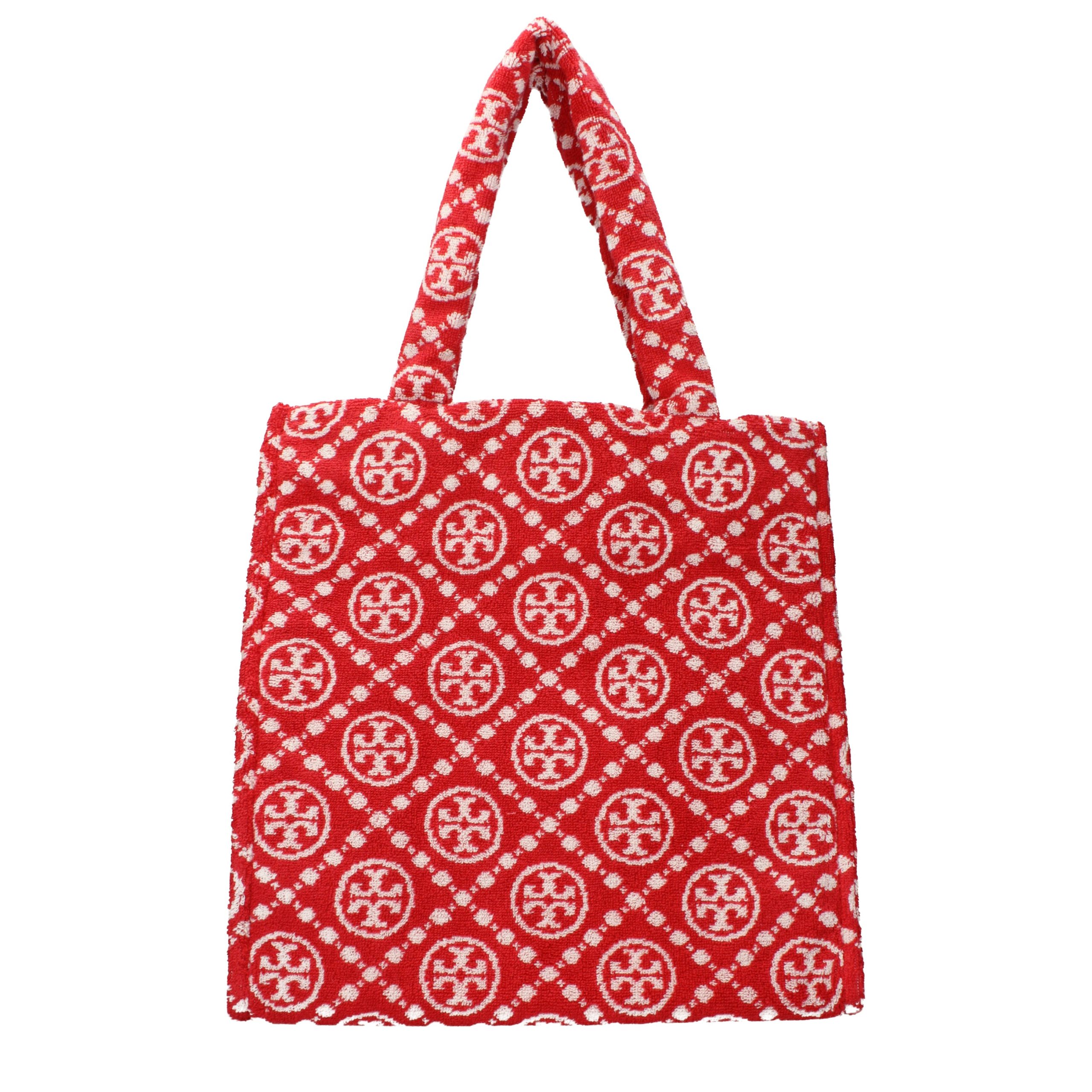 Red Cotton-Like Shoulder Bag