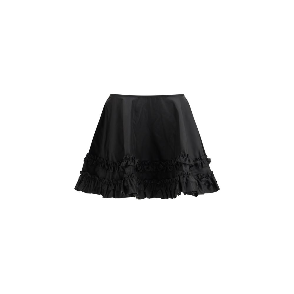 Black Recycled Polyamide Mini Skirt