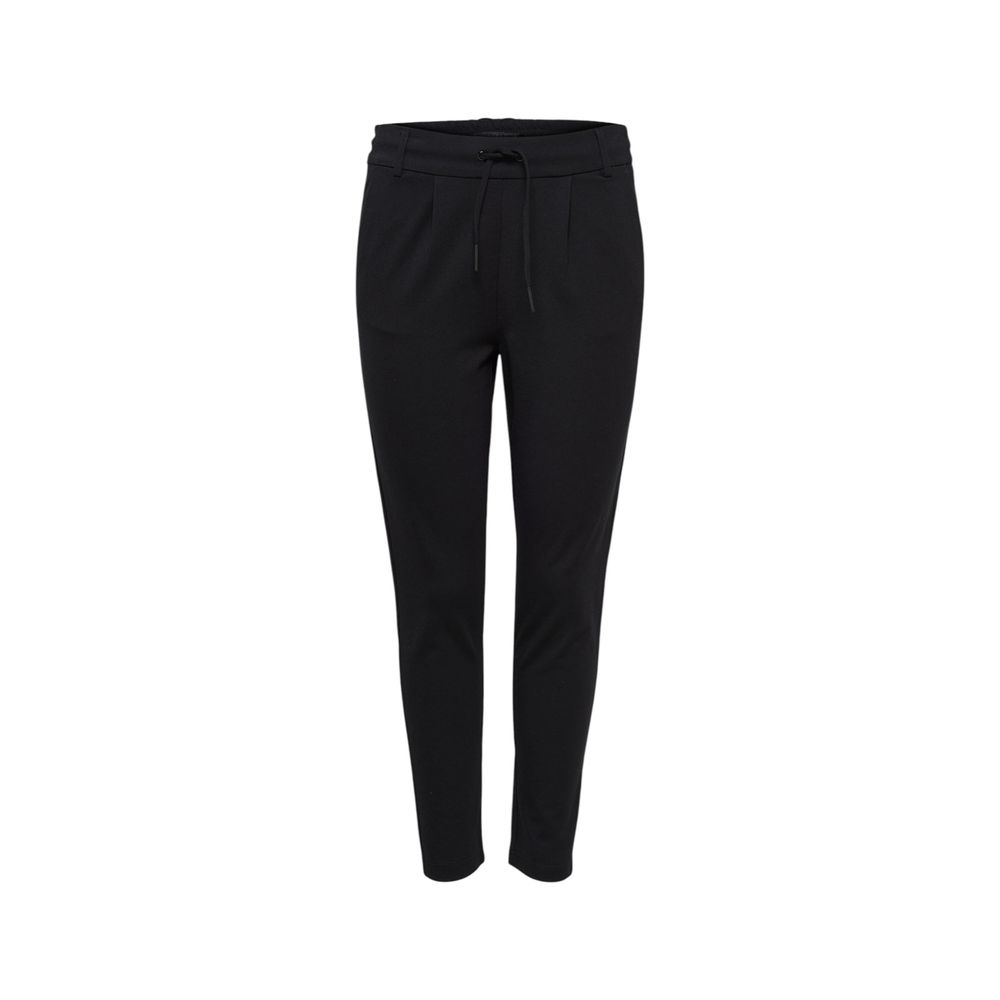 Black Viscose Casual Pants