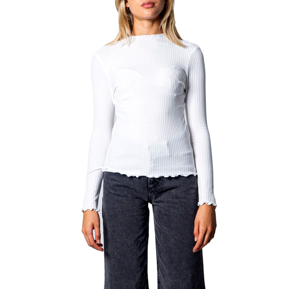 White Polyester Turtleneck