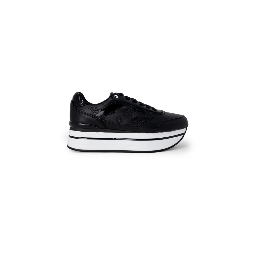 Black Polyethylene Platform Sneakers