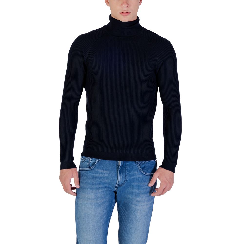 Blue Viscose Turtleneck