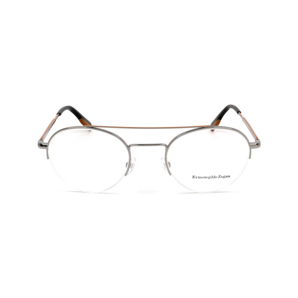 Ermenegildo Zegna Gray Metal Glasses (frames) Accessory - Men