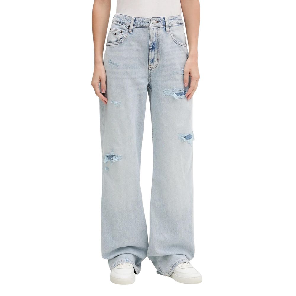 Light Blue Recycled Cotton Mom Jeans