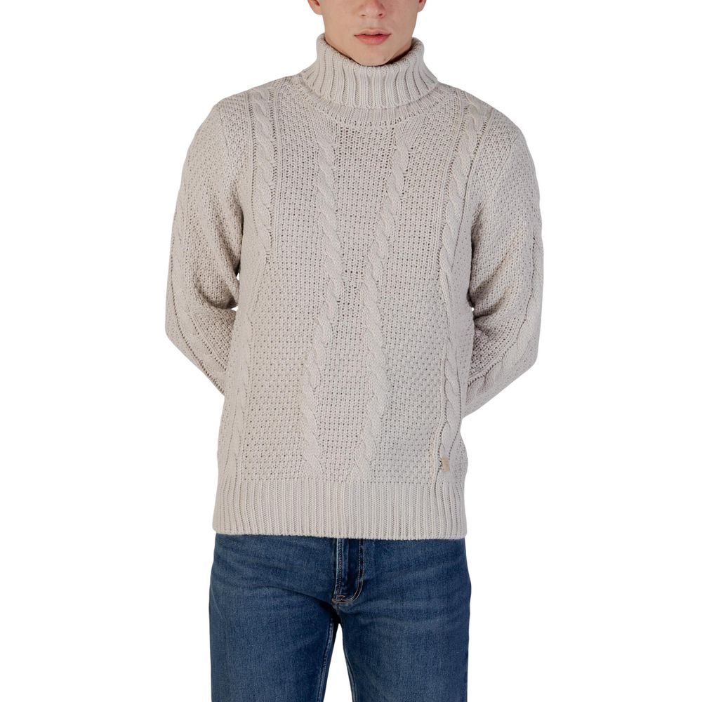 Gray Marabou Turtleneck