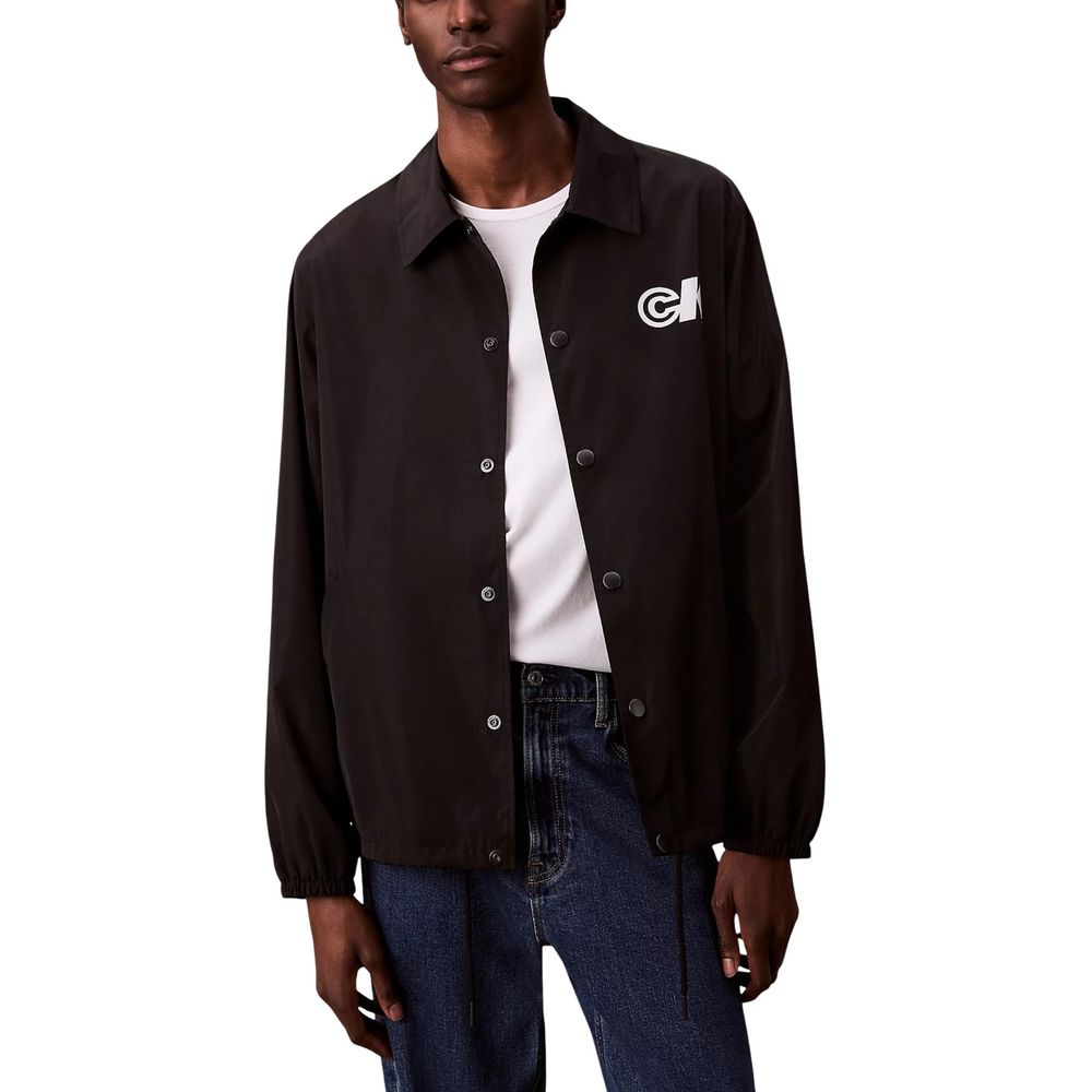 Black Polyester Shell Jacket