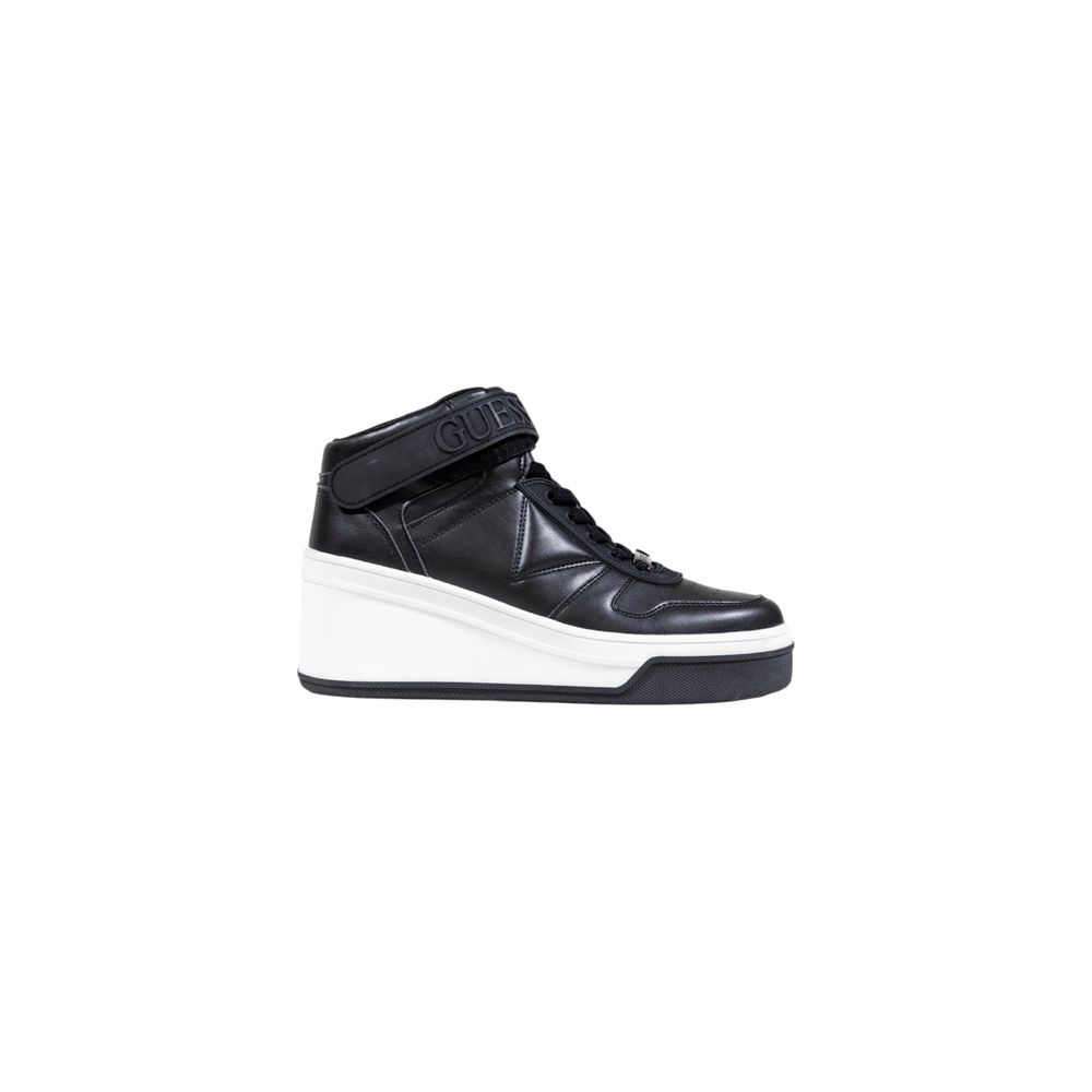 Black Polyethylene Platform Sneakers