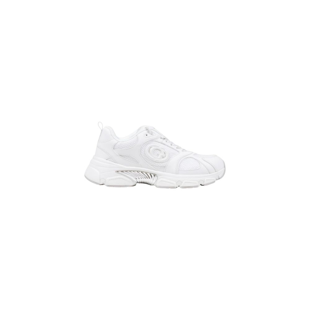 White Polyester Chunky Sneakers