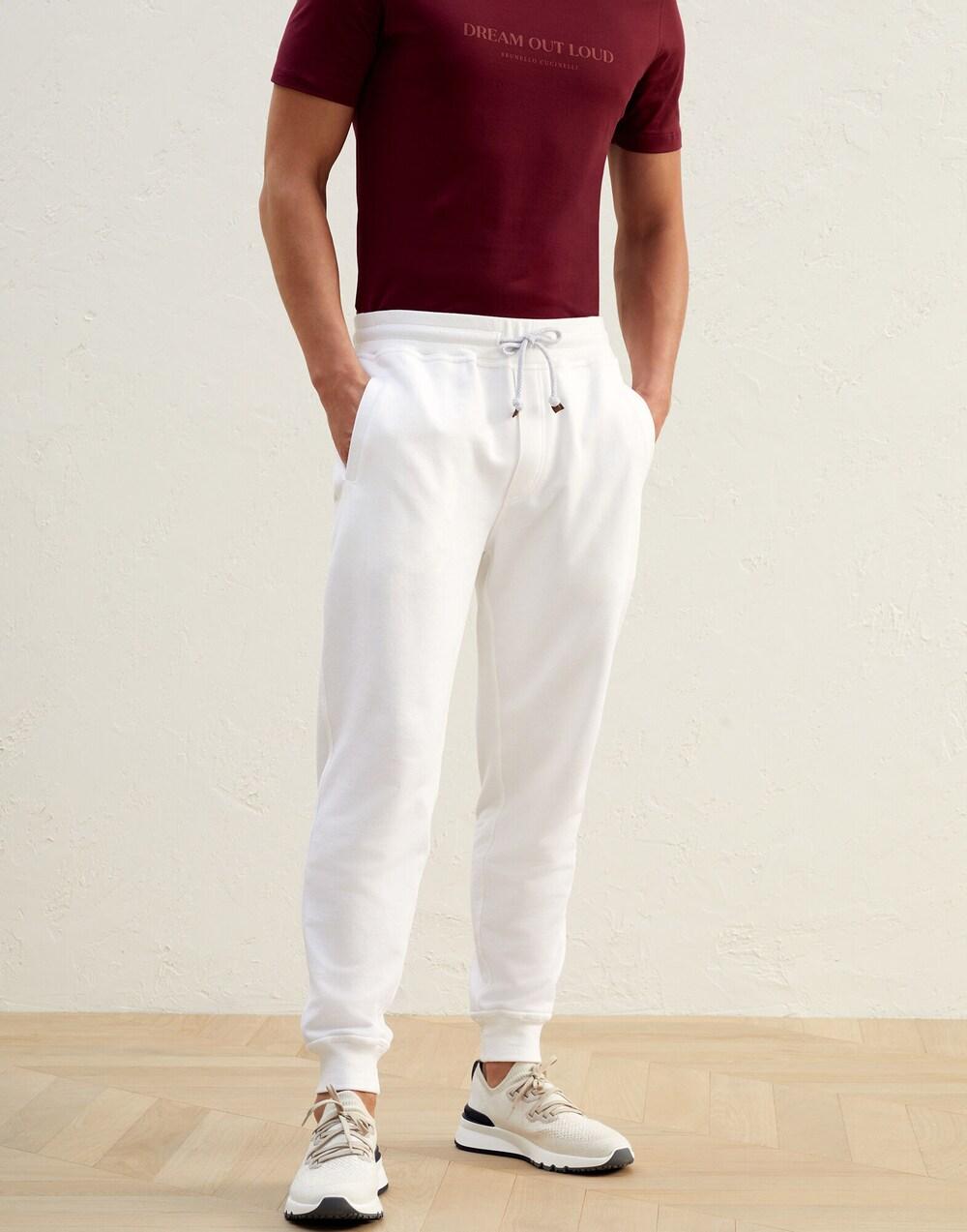 White Cotton Casual Pants