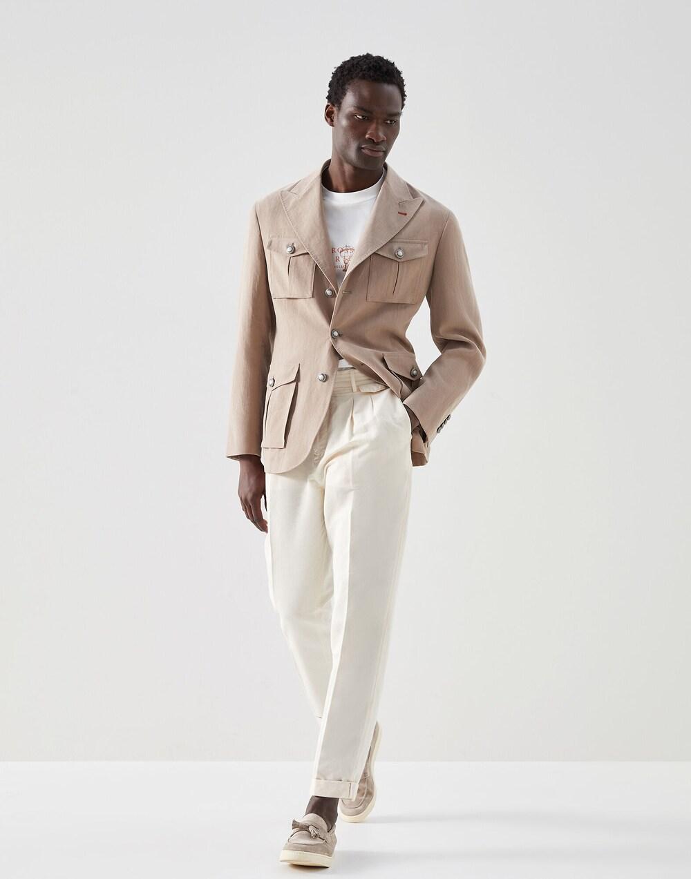 Brown Linen Jackets And Coat
