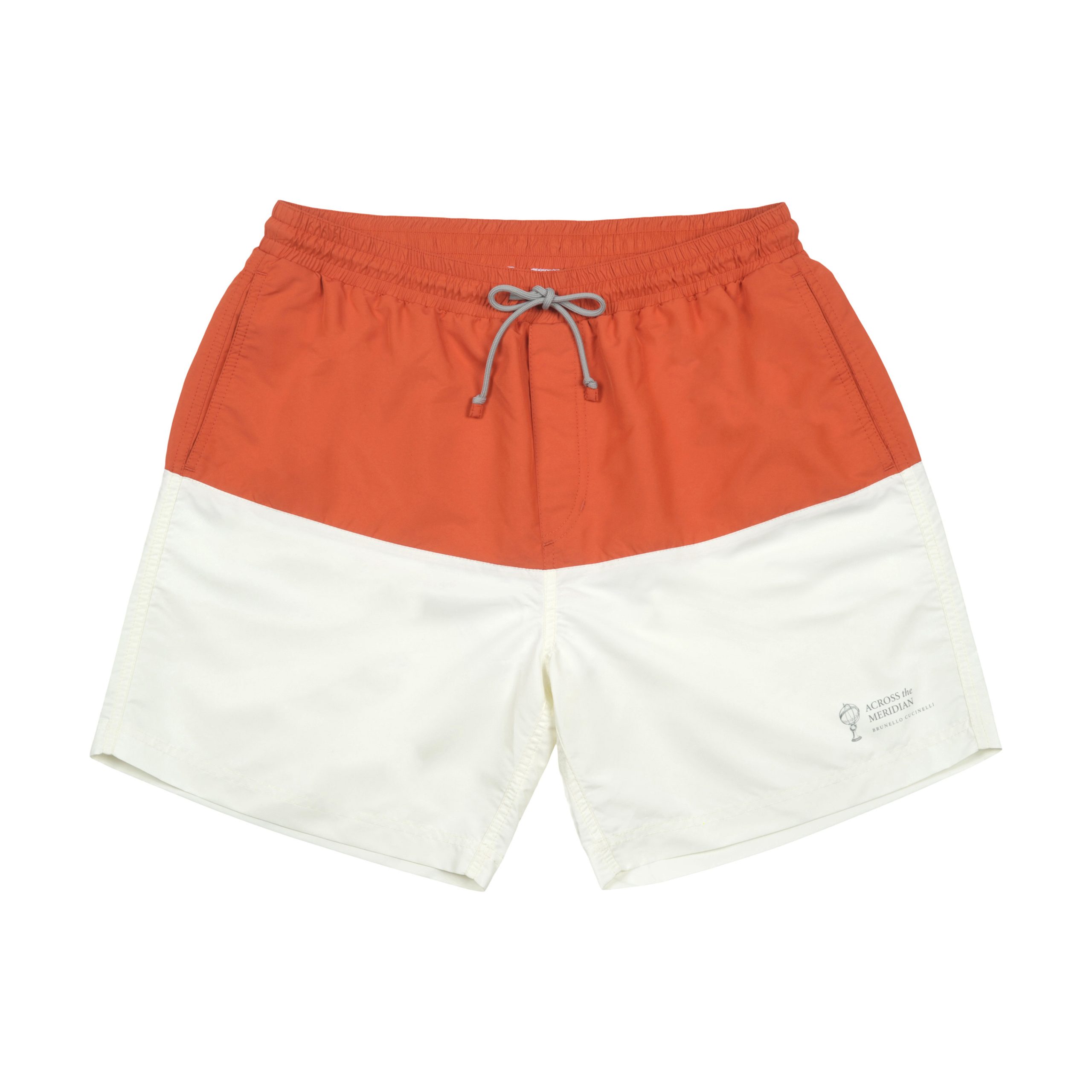 Orange Polyester Shorts