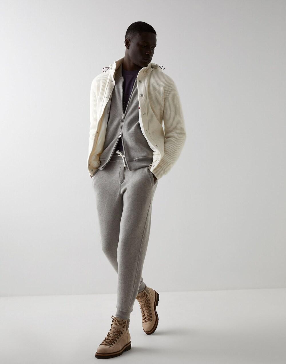Brunello Cucinelli Bicolor Wool Joggers (Workout Men's Pants)