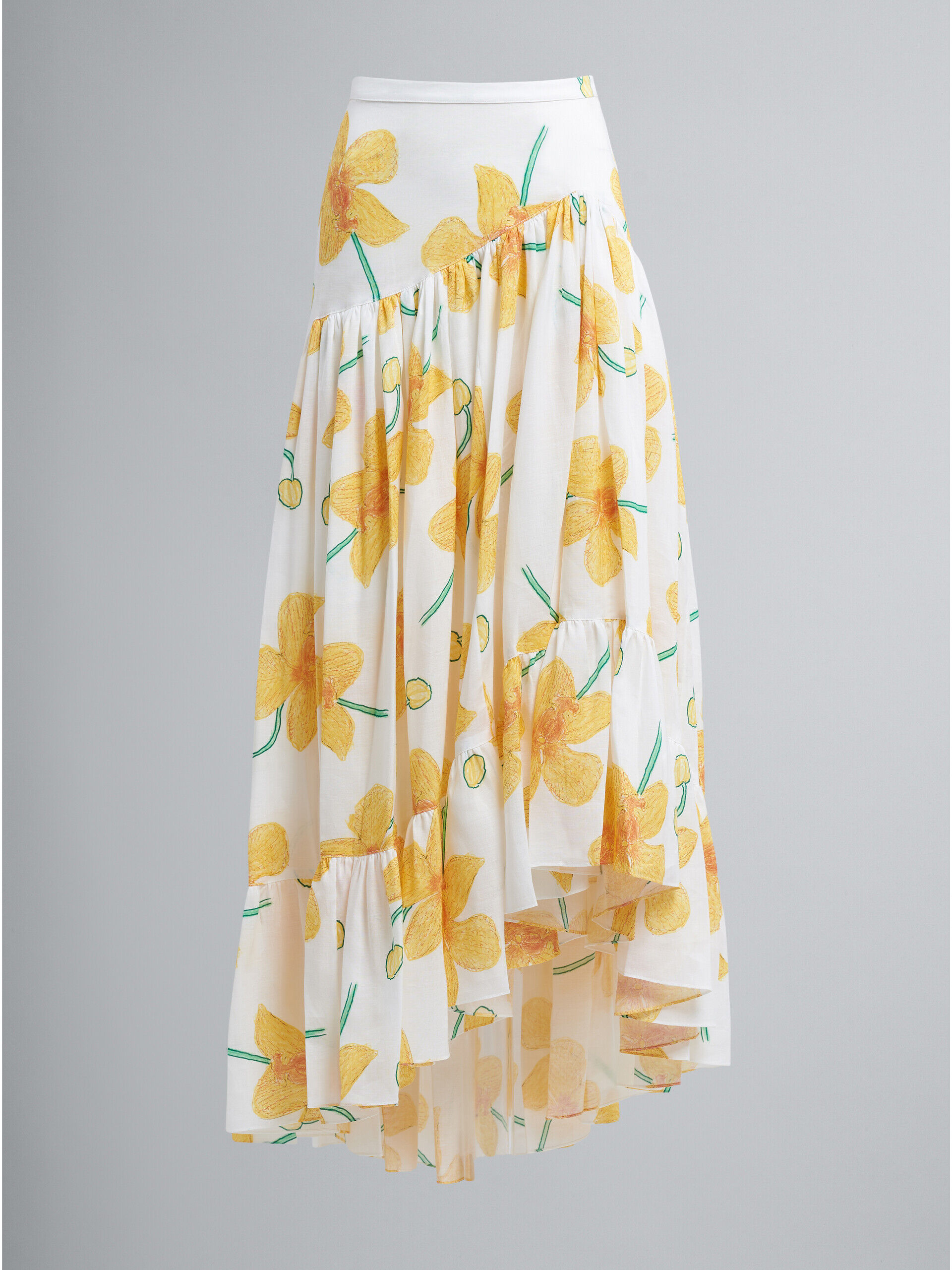 Yellow Fibres Long Skirt