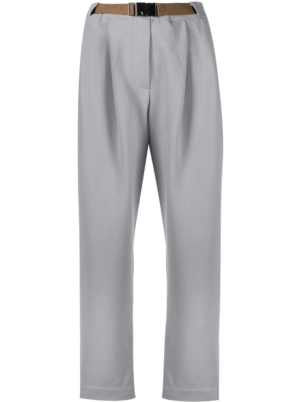 Gray Cotton Casual Pants