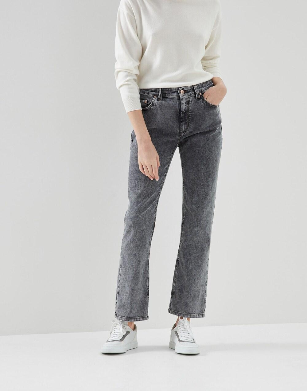 Multicolor Cotton Straight-Leg Jeans