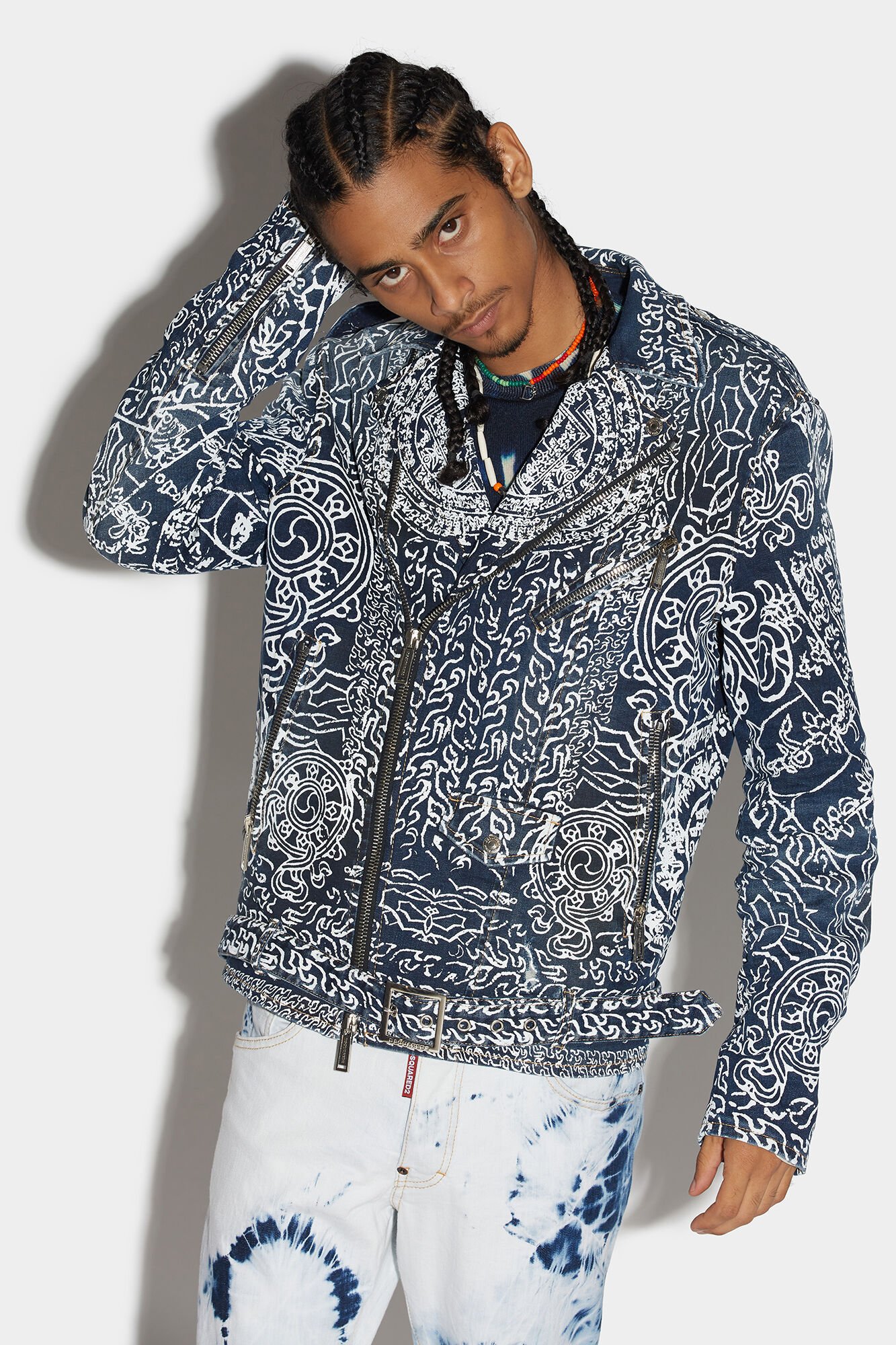 Blue Fibres Biker Jacket