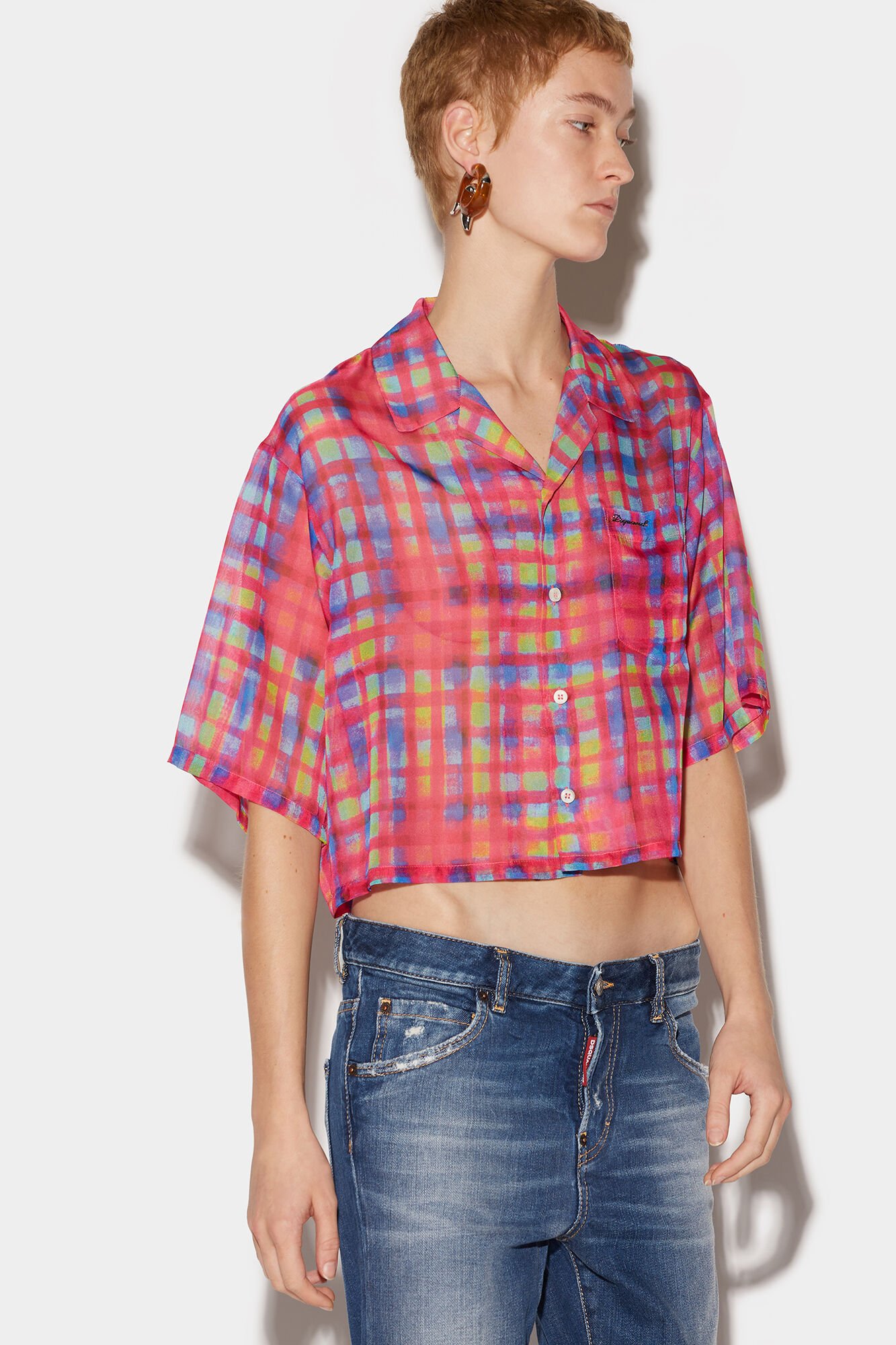 Multicolor Fibres Pattern Shirt