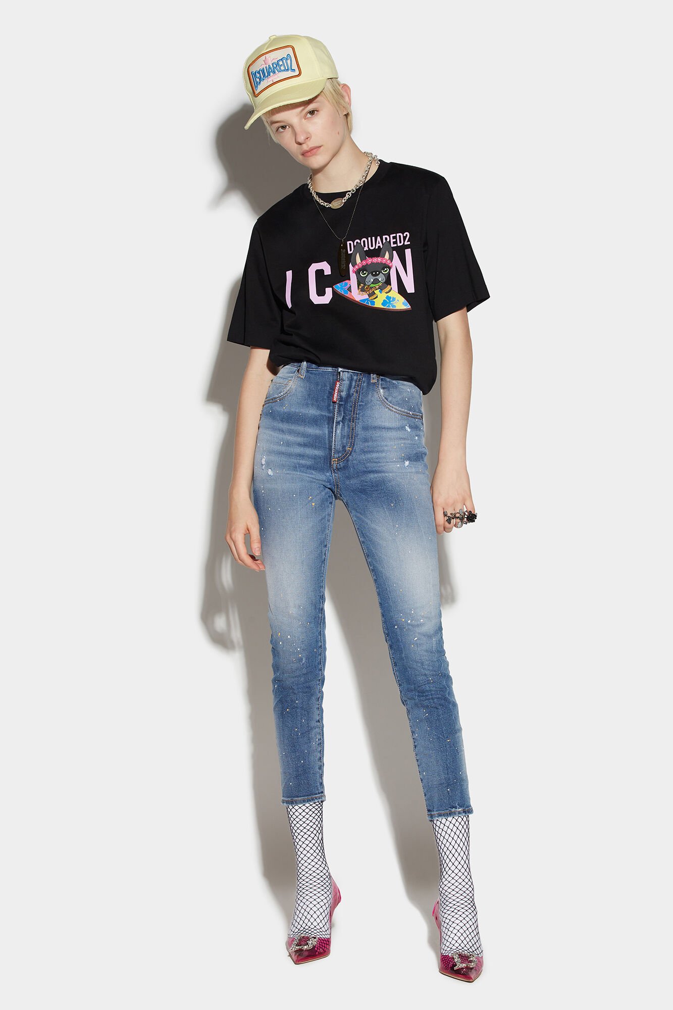 Navy Blue Fibres High-Waisted Jean