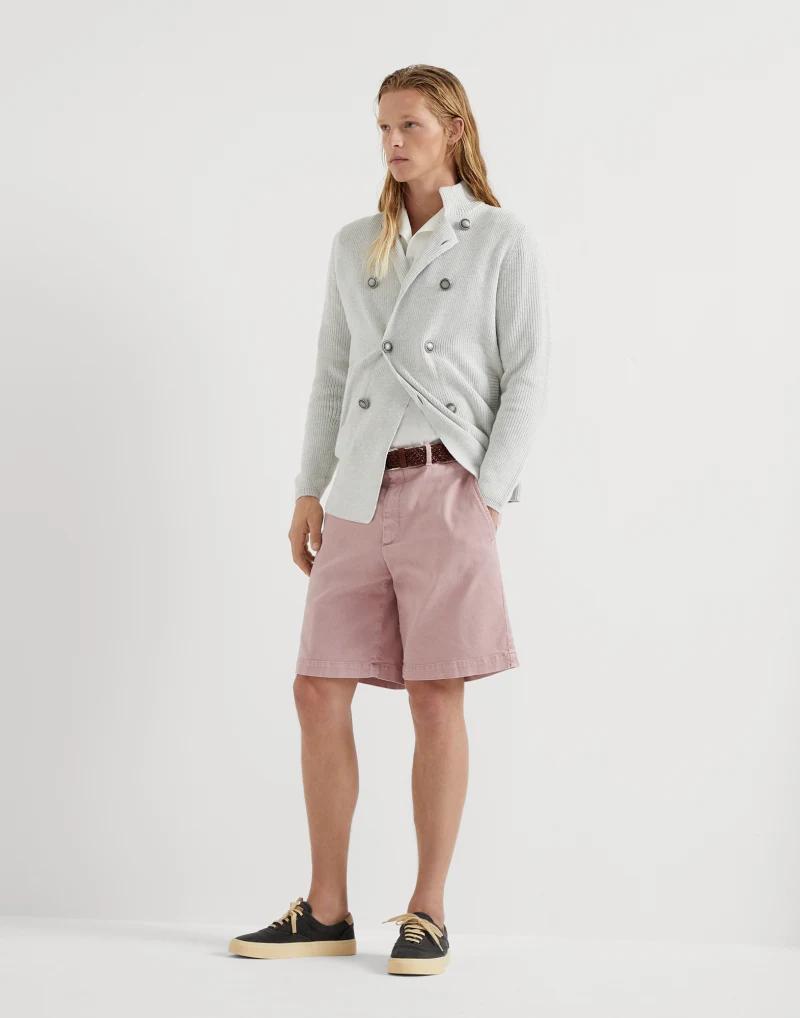 Pink Cotton Bermuda Shorts