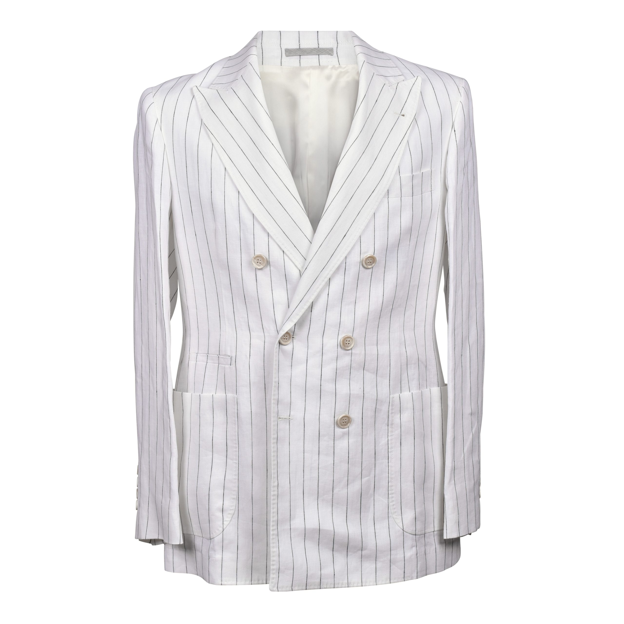 White Linen Two-Piece Suit