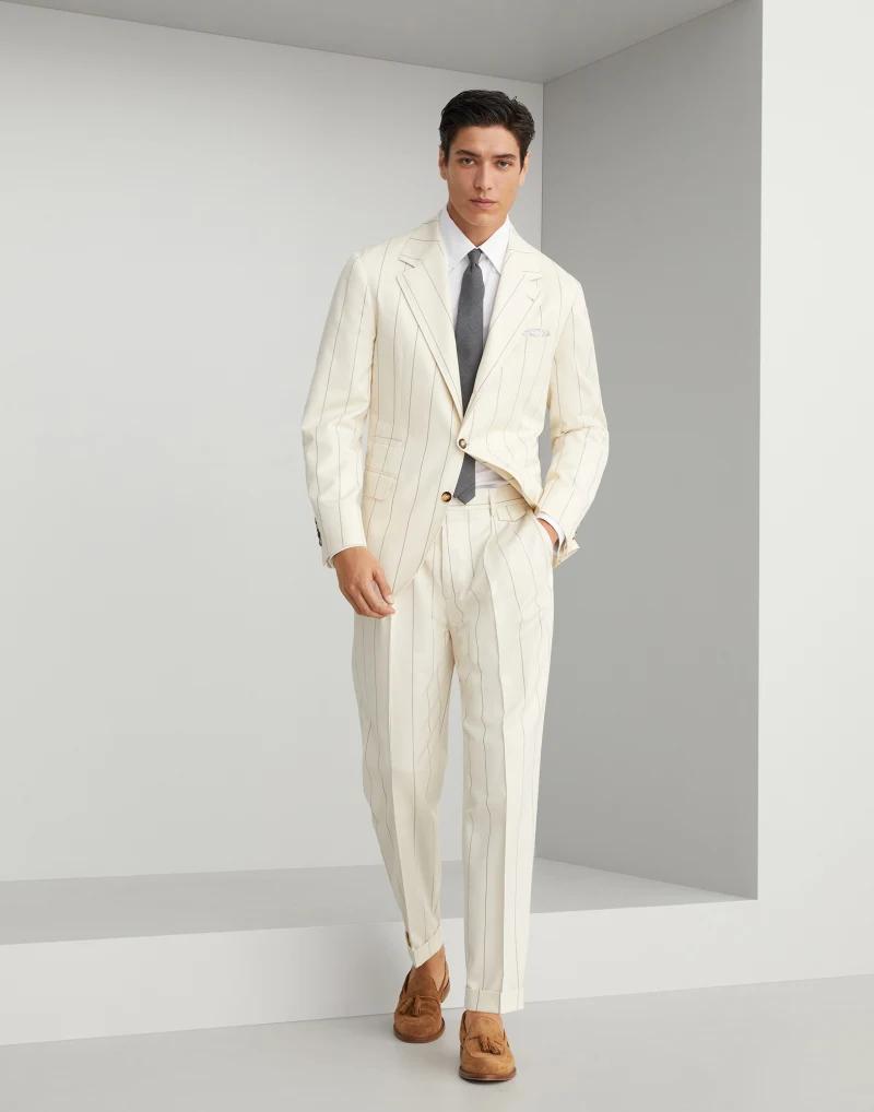 Bicolor Wool Two-Piece Suit