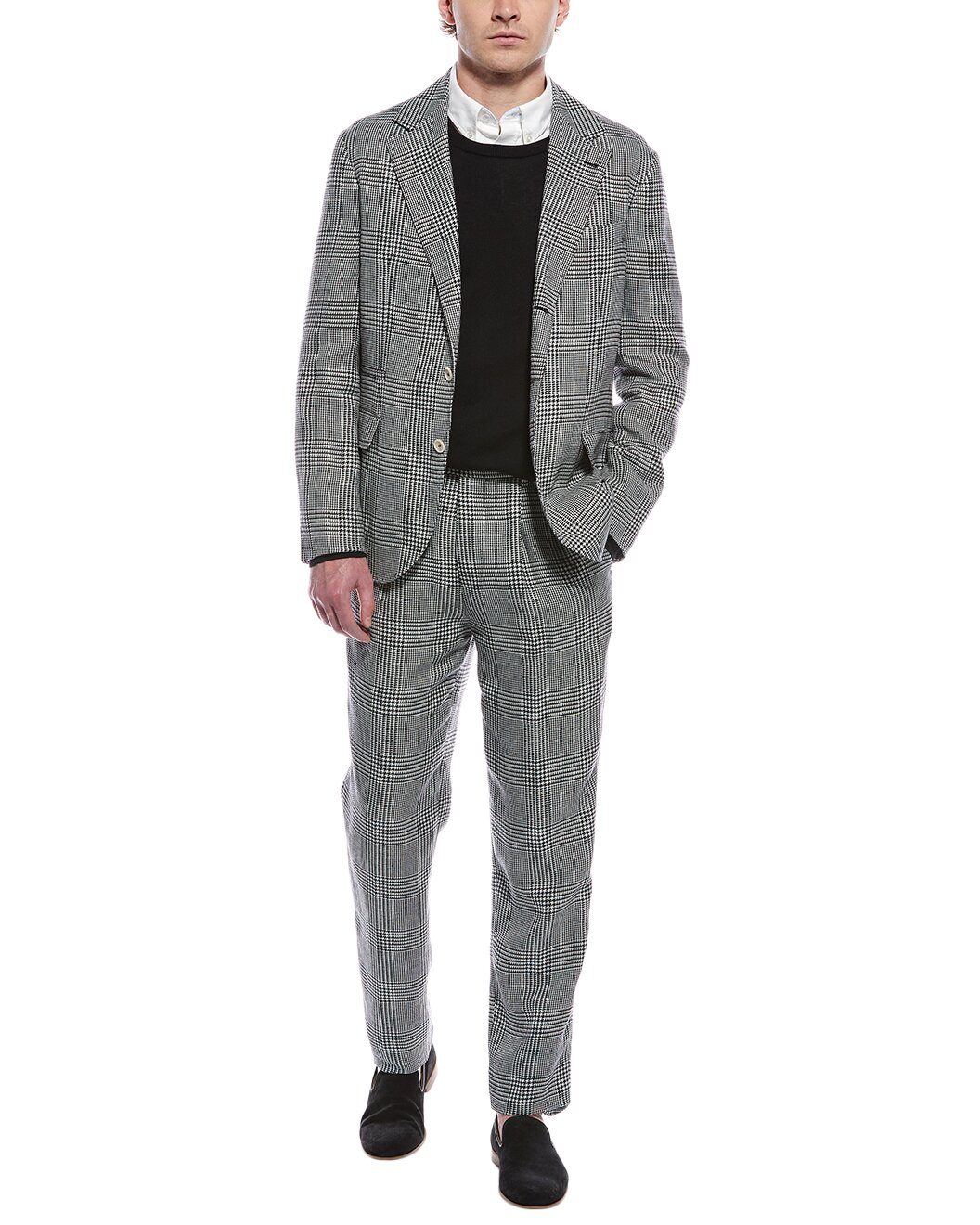 Black Linen Two-Piece Suit