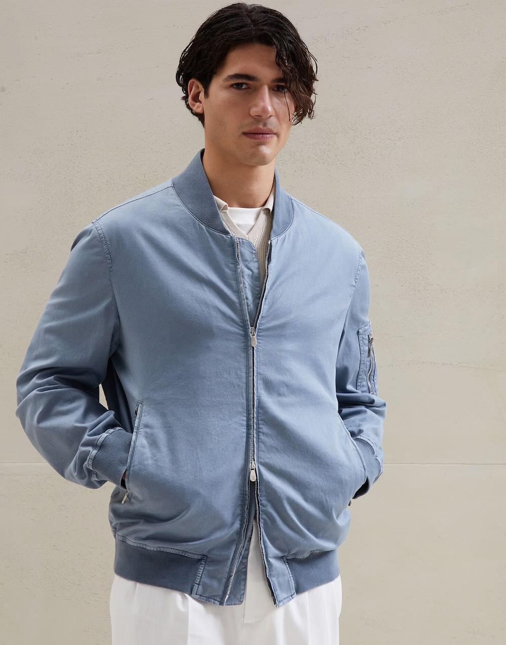 Blue Cotton Bomber