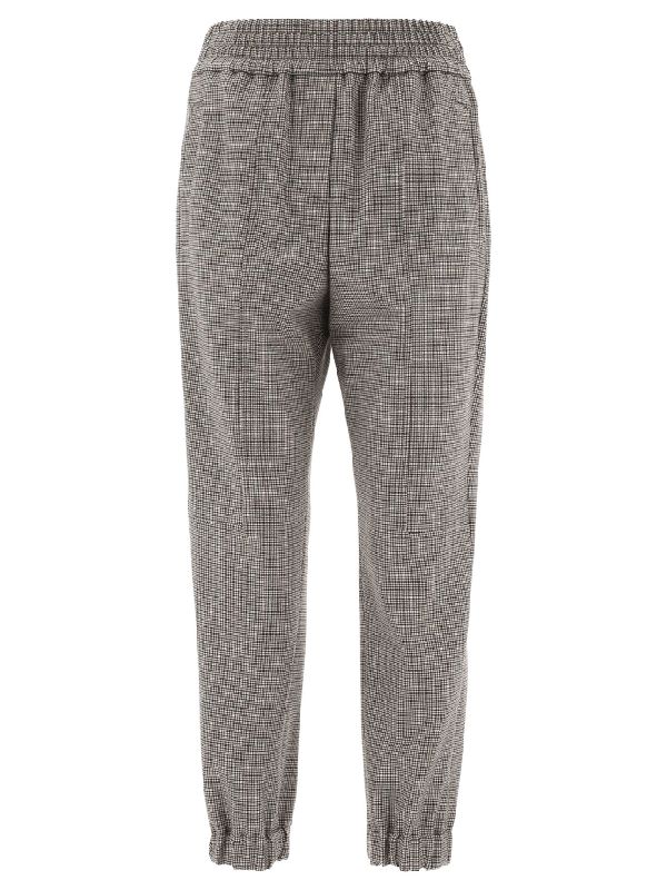Bicolor Wool Casual Pants