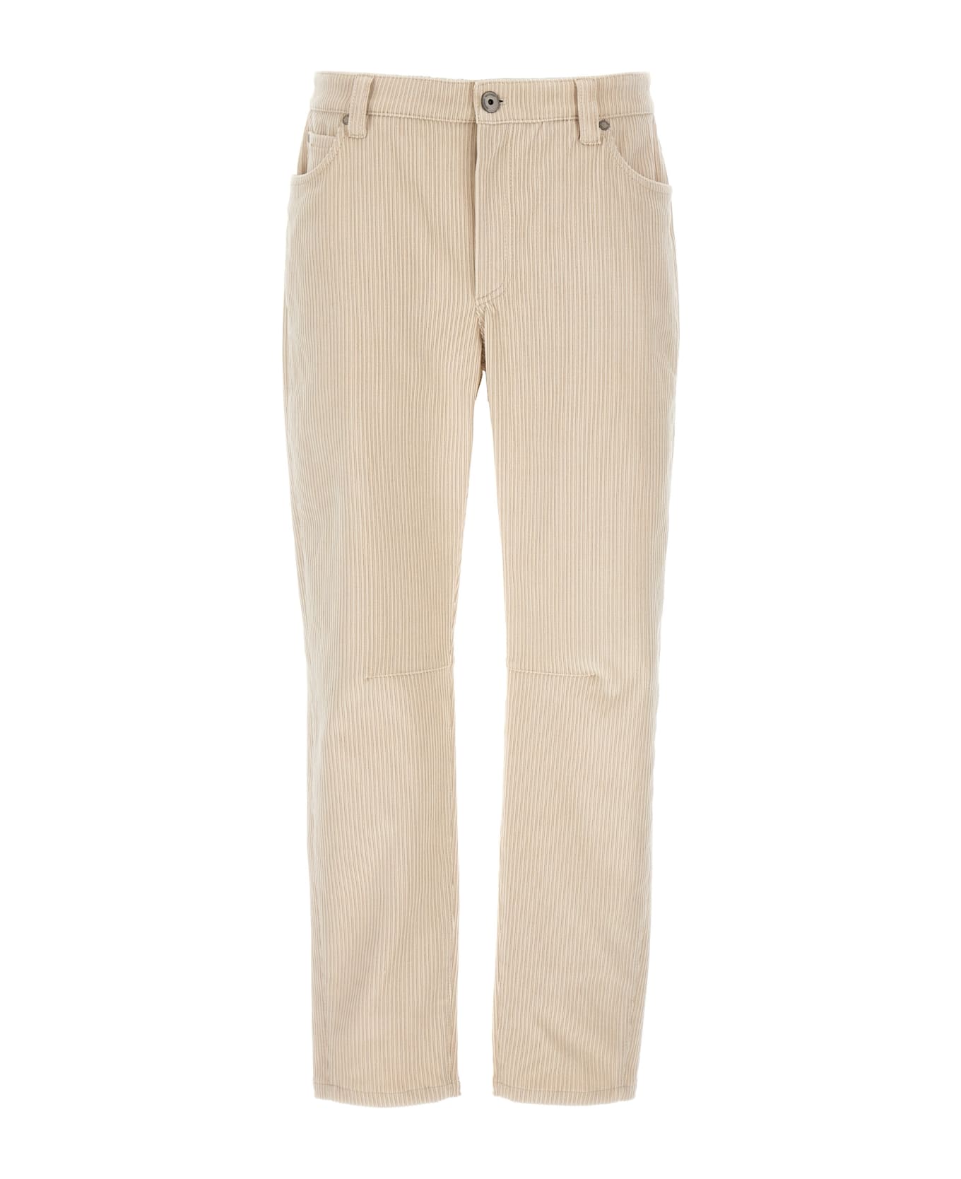 White Cotton Casual Pants