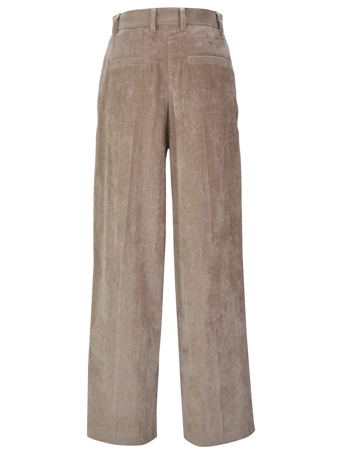 Brown Cotton Casual Pants