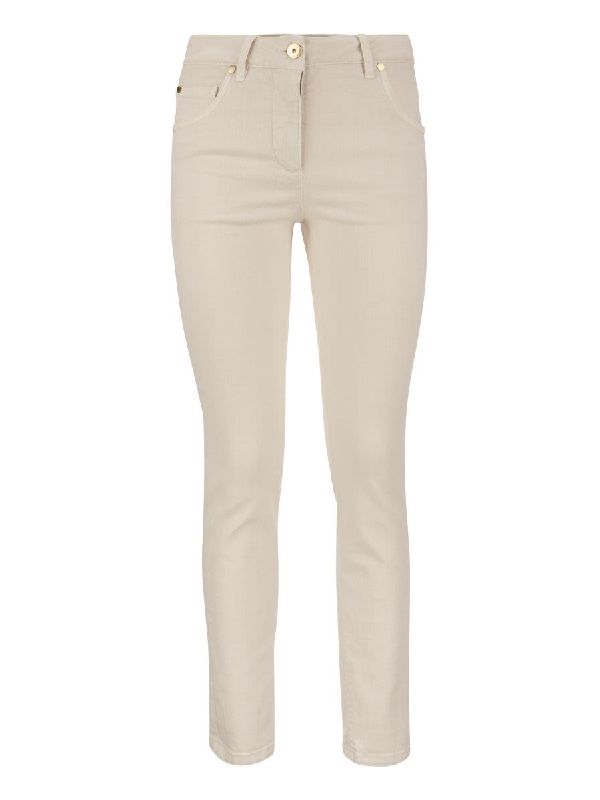 Gray Cotton Casual Pants