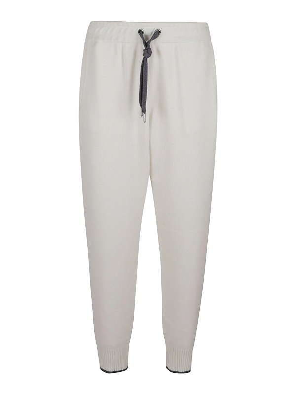 White Cashmere Joggers (Workout Pants)