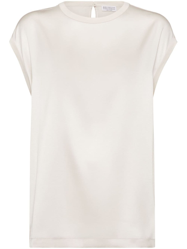 White Silk T-Shirt