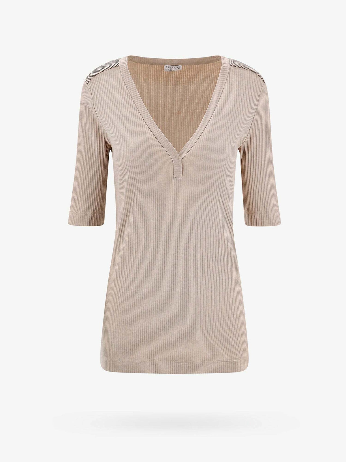 Beige Cotton T-Shirt