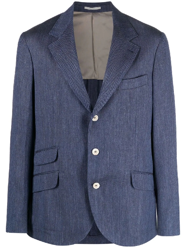 Blue Wool Jackets And Coat