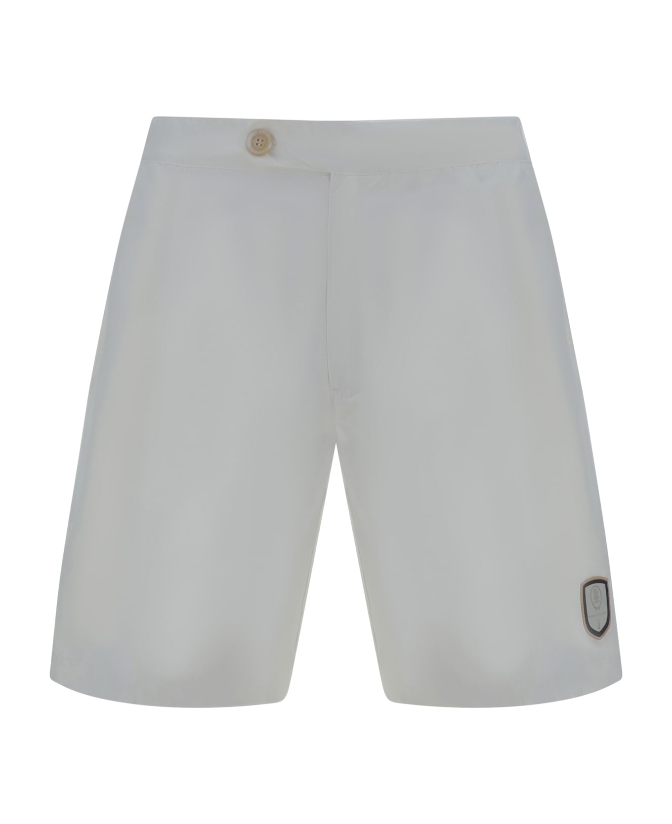 White Polyester Shorts
